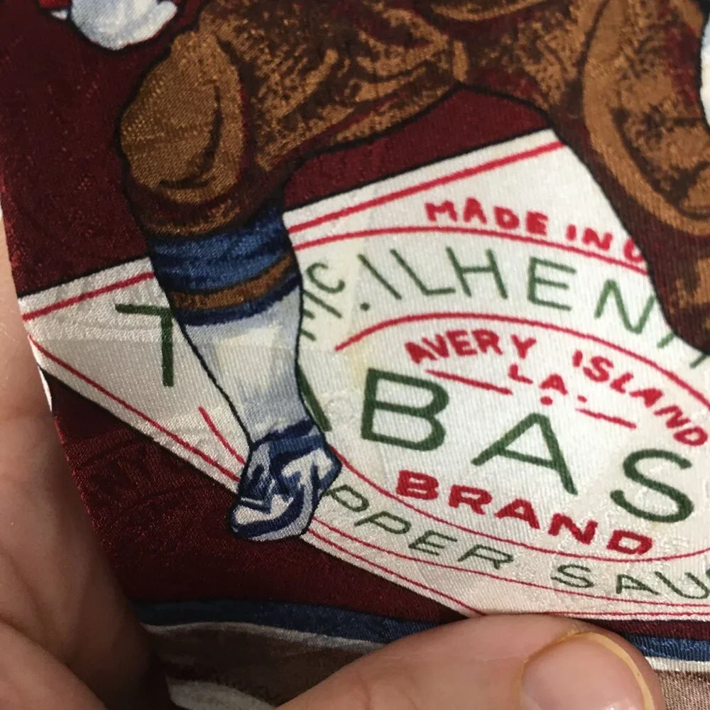 Tabasco Vintage Football Americana Heritage USA‎ Silk Necktie Logo 56